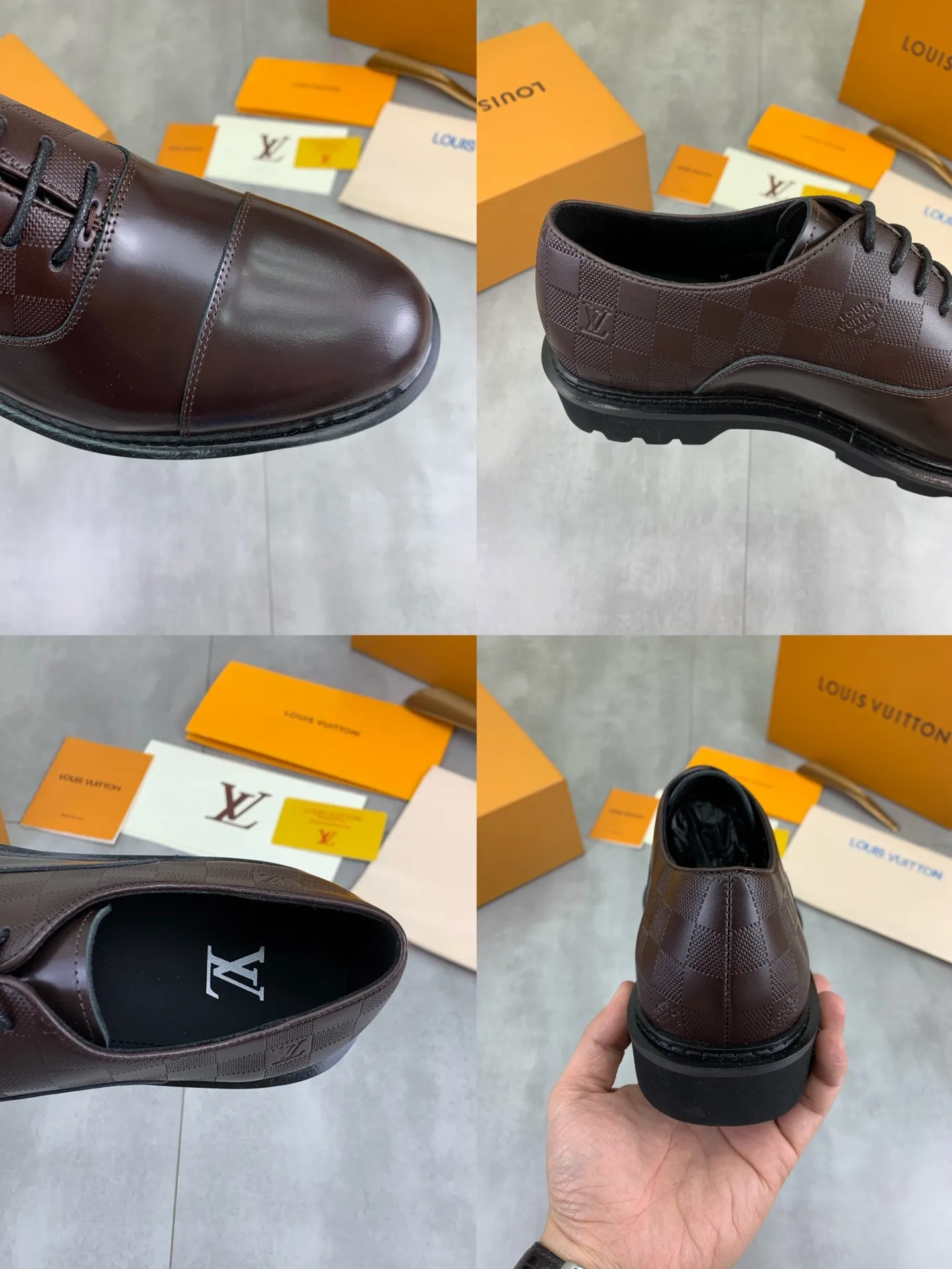 Factory price P820 💎💎💎Top version LOUIS VUITTON [Louis Vuitton] - LV men's business casual leather shoes, luxurious and noble 👞All imported original cowhide, just to create a more comfortable wearing experience, upper: original high-end calfskin➕Imported soft cowhide lining, original lightweight foam outsole✔️Color: 3️⃣colors available Size: 39-44 (38.45 46 can be customized (non-returnable)